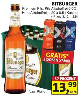 Lösch Depot BITBURGER Premium Pils, Pils Alkoholfrei 0,0% Angebot