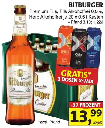 Lösch Depot BITBURGER Premium Pils, Pils Alkoholfrei 0,0% Angebot