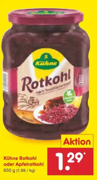 Netto Marken-Discount Kühne Rotkohl Angebot