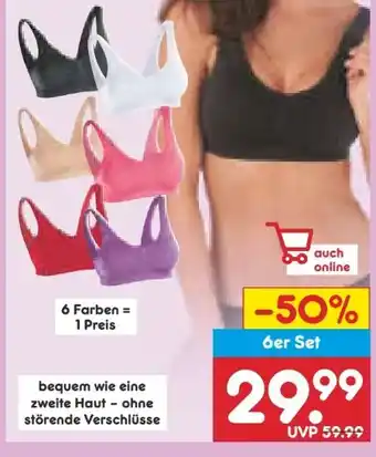 Netto Marken-Discount Slimmaxx Super BH 6er-Set Angebot