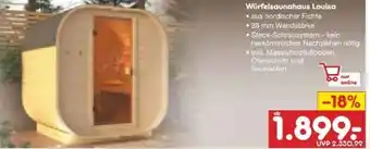 Netto Marken-Discount Karibu Würfel Saunahaus Louisa Angebot
