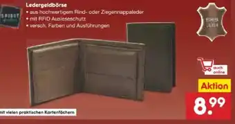 Netto Marken-Discount Spirit of Colours Herren Ledergeldbörse Angebot