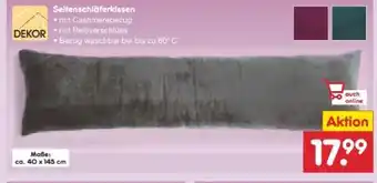 Netto Marken-Discount Dekor Seitenschläferkissen Angebot
