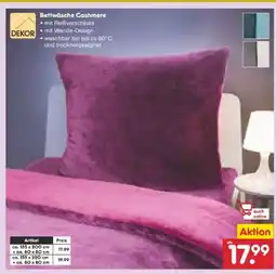 Netto Marken-Discount Dekor Wende-Bettwäsche Cashmere Angebot