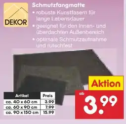 Netto Marken-Discount Dekor Schmutzfangmatte Angebot