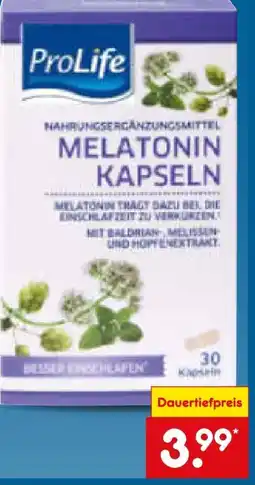 Netto Marken-Discount Pro Life Melatonin Kapseln Angebot