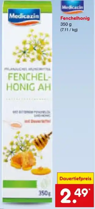 Netto Marken-Discount Medicazin Fenchelhonig AH Angebot