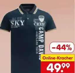 Netto Marken-Discount Camp David Herren Poloshirt Airplane Tour I Kurzarmshirt Angebot