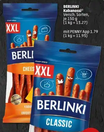 PENNY Berlinki Kabanossi Cheese XXL Angebot