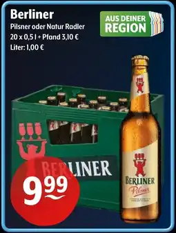 Getränke Hoffmann Berliner Pilsner oder Natur Radler Angebot