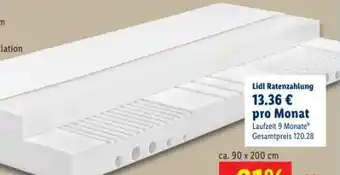 Lidl Livarno Home 7-Zonen-Hybridschaummatratze Angebot