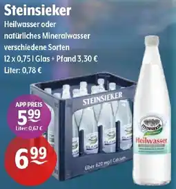 Getränke Hoffmann Steinsieker Heilwasser oder natürliches Mineralwasser Angebot