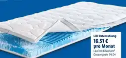 Lidl f.a.n. 7 Zonen Gelschaum Matratzentopper Gel-Feeling Angebot