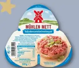 REWE Center Rügenwalder Mühle Mühlen Mett Schinken-Zwiebelmettwurst Angebot