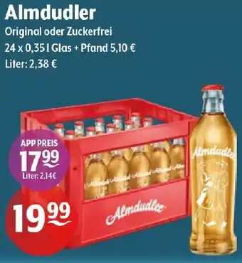Getränke Hoffmann Almdudler Original oder Zuckerfrei Angebot