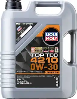Globus Baumarkt Liqui Moly Motoröl Top Tec 4210 0W30 Angebot