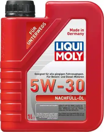 Globus Baumarkt Liqui Moly Motor-Nachfüllöl 5W30 Angebot