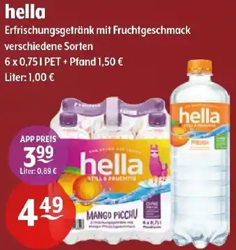 Getränke Hoffmann hella Erfrischungsgetränk mit Fruchtgeschmack Angebot