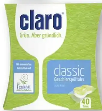 Scheck-in-Center Claro Geschirrspültabs Classic Angebot
