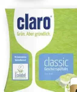 Edeka Claro Geschirrspültabs Classic Angebot