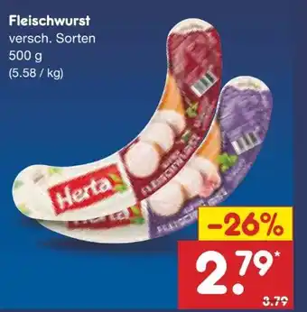 Netto Marken-Discount Herta Fleischwurst Angebot