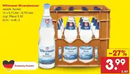 Netto Marken-Discount Wittenseer Quelle Mineralwasser Angebot