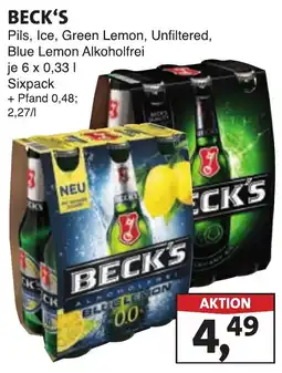 Lösch Depot BECK'S Pils, Ice, Green Lemon Angebot