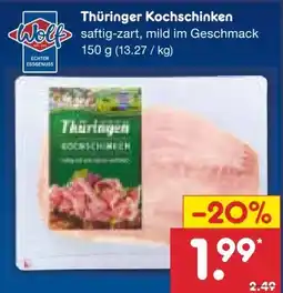 Netto Marken-Discount Wolf Thüringer Kochschinken Angebot