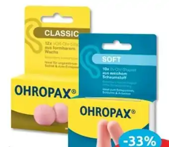 Budni Ohropax Classic Wachsstöpsel Angebot