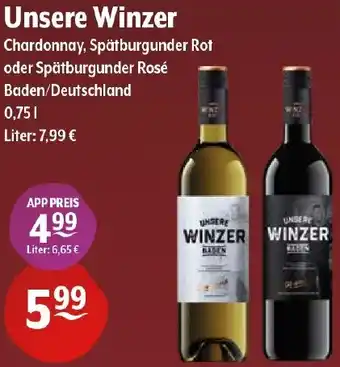 Getränke Hoffmann Unsere Winzer Chardonnay, Spätburgunder Rot Angebot