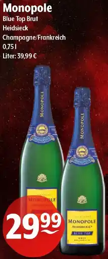 Getränke Hoffmann Monopole Blue Top Brut Angebot