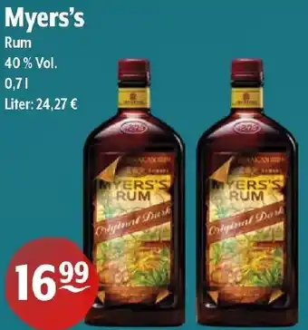 Getränke Hoffmann Myers's Rum Angebot