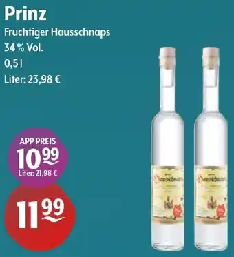 Getränke Hoffmann Prinz Fruchtiger Hausschnaps Angebot