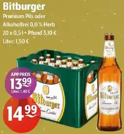 Getränke Hoffmann Bitburger Premium Pils oder Alkoholfrei 0,0% Herb Angebot