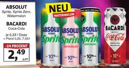 Lösch Depot ABSOLUT Vodka oder BACARDI Coca-Cola Angebot