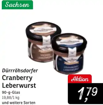 KONSUM Dürrröhsdorfer Cranberry Leberwurst Angebot
