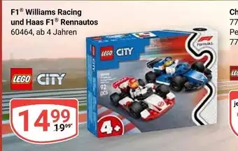 Globus Lego f1 williams racing und haas f1 rennautos Angebot