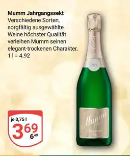 Globus Mumm jahrgangssekt Angebot