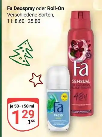 Globus Fa deospray Angebot