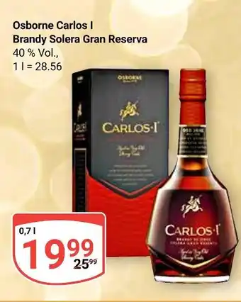 Globus Osborne carlos i brandy solera gran reserva Angebot