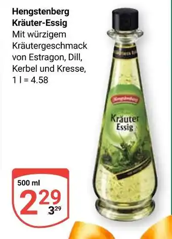 Globus Hengstenberg kräuter-essig Angebot