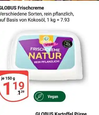 Globus Globus frischcreme natur Angebot