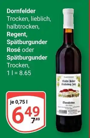 Globus Dornfelder Angebot