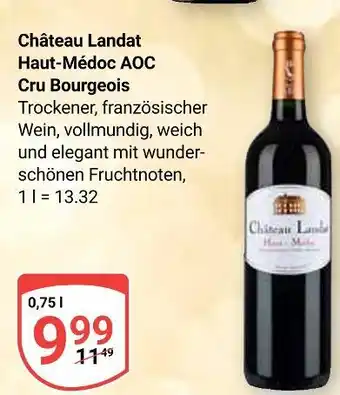 Globus Château landat haut-médoc aoc cru bourgeois Angebot