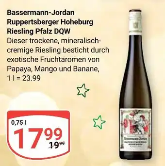 Globus Bassermann-jordan ruppertsberger hoheburg riesling pfalz dqw Angebot