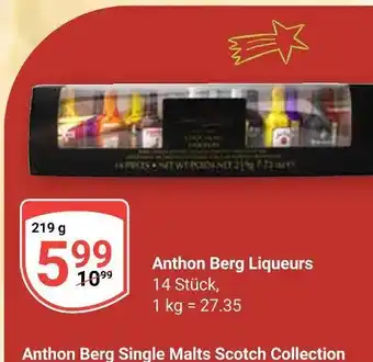 Globus Anthon berg liqueurs Angebot