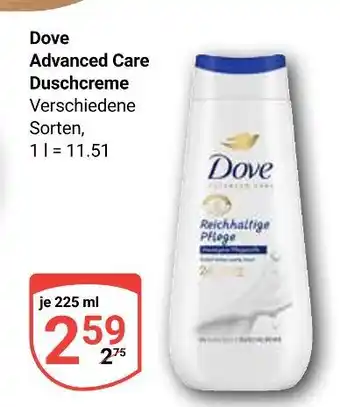 Globus Dove advanced care duschcreme Angebot