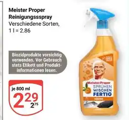 Globus Meister proper reinigungsspray Angebot