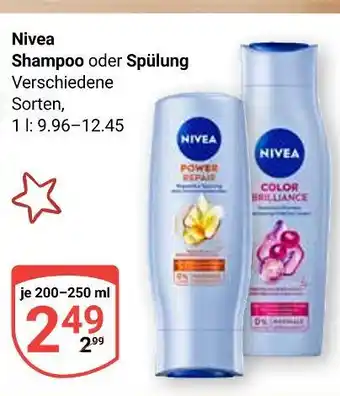 Globus Nivea shampoo Angebot