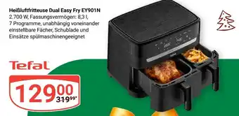 Globus Tefal heißluftfritteuse dual easy fry ey901n Angebot